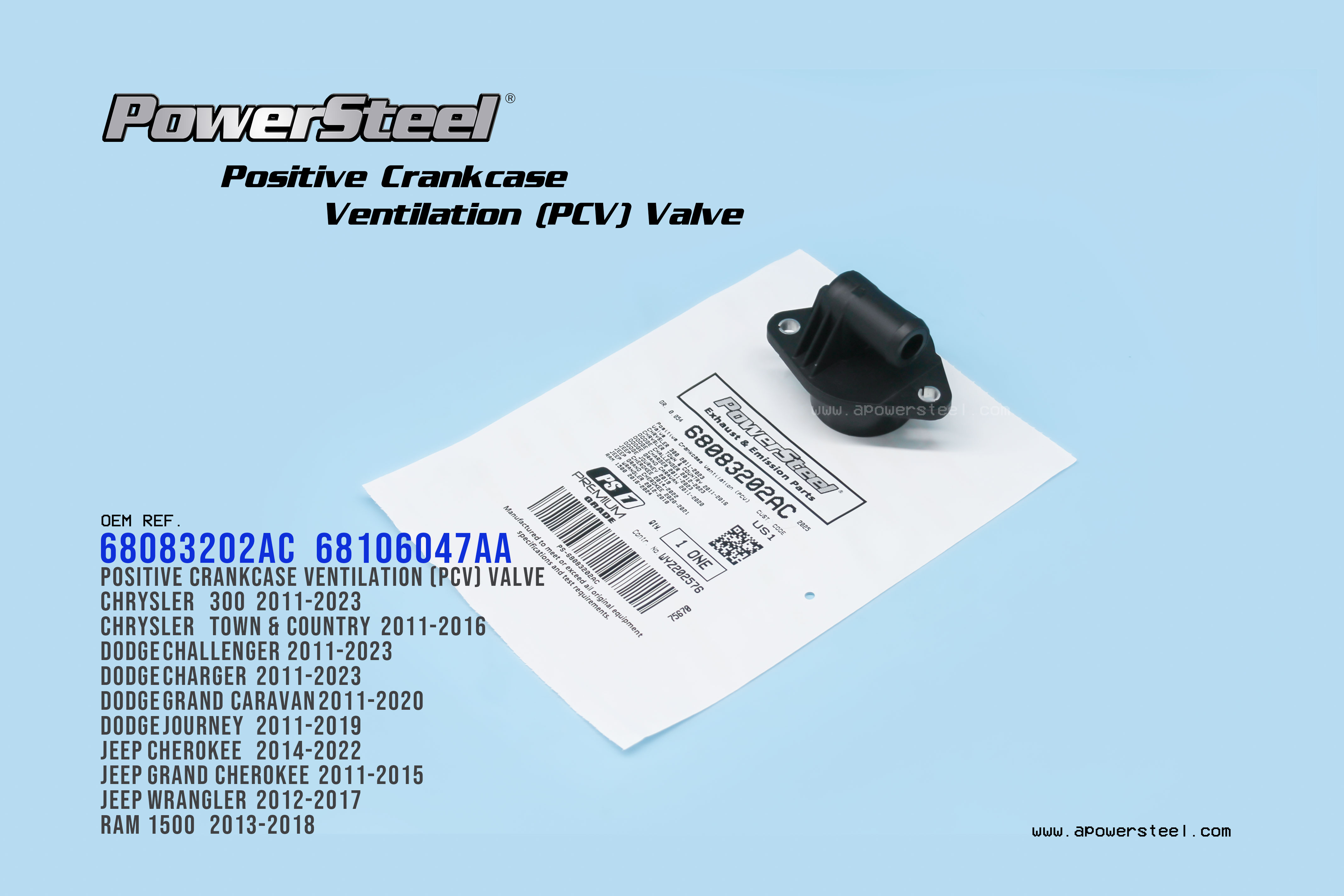 Positive Crankcase Ventilation (PCV) Valve 68083202AC