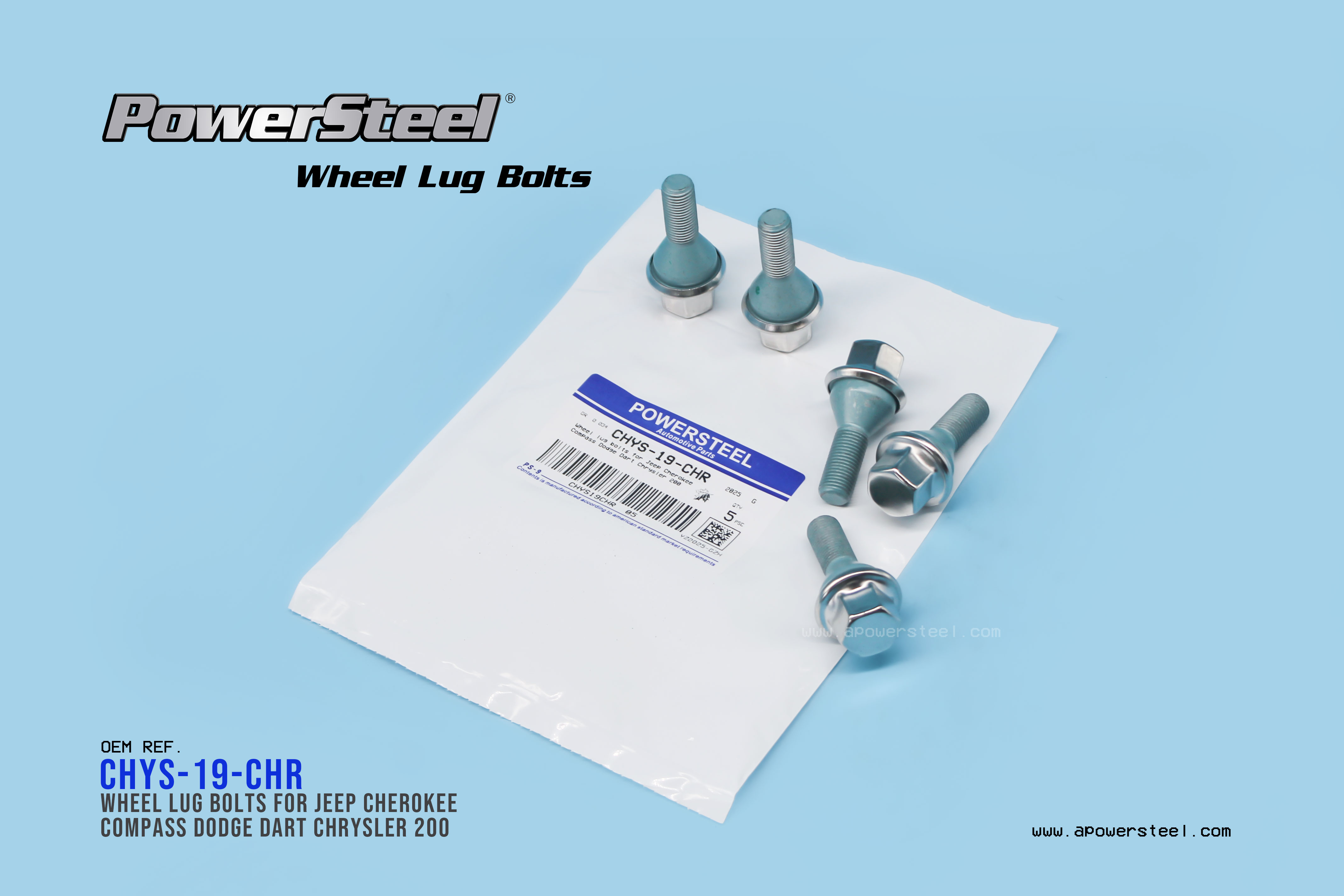 Wheel Lug Bolts CHYS-19-CHR