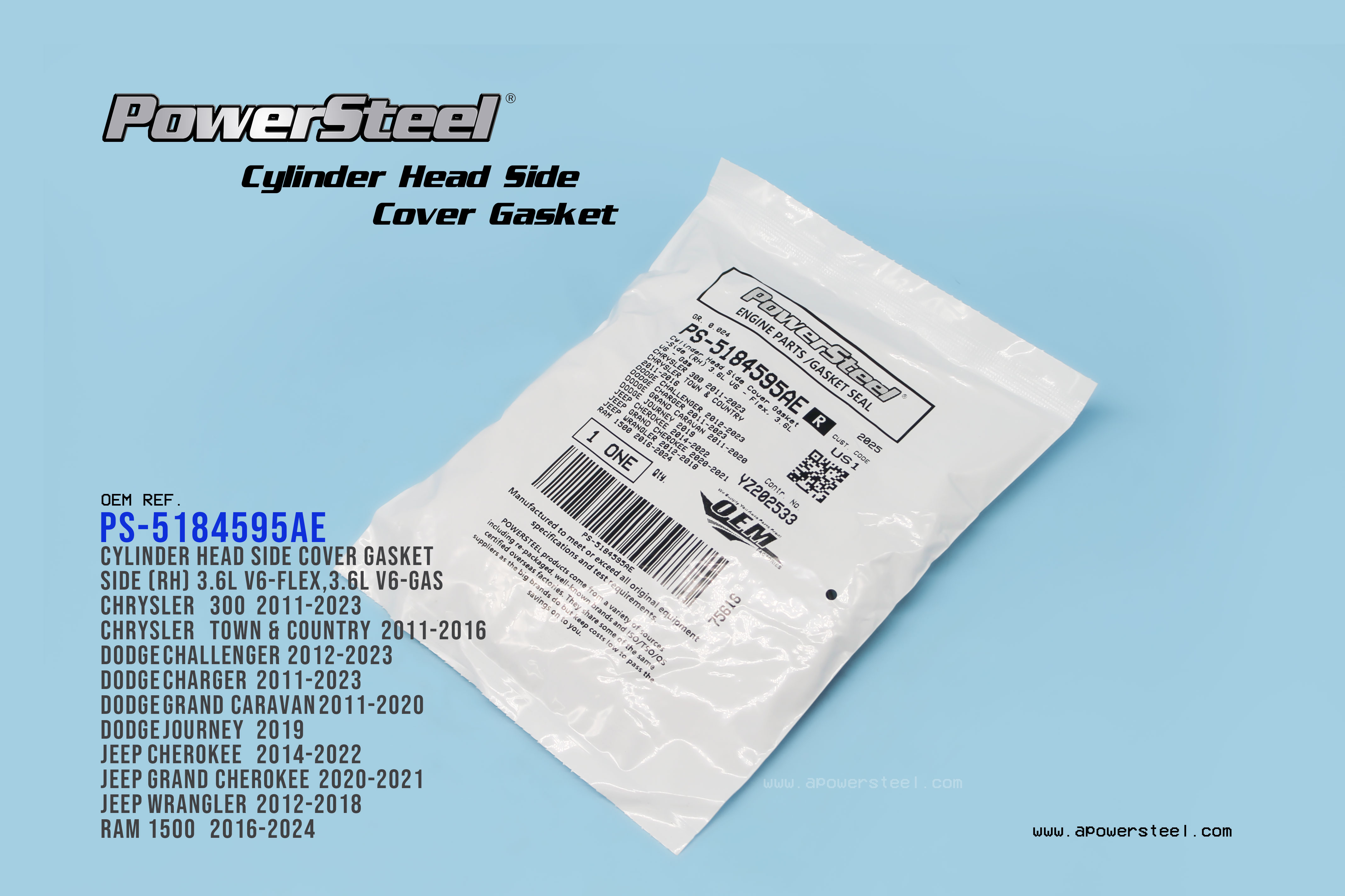 Cylinder Head Side Cover Gasket 5184595AE，711035800