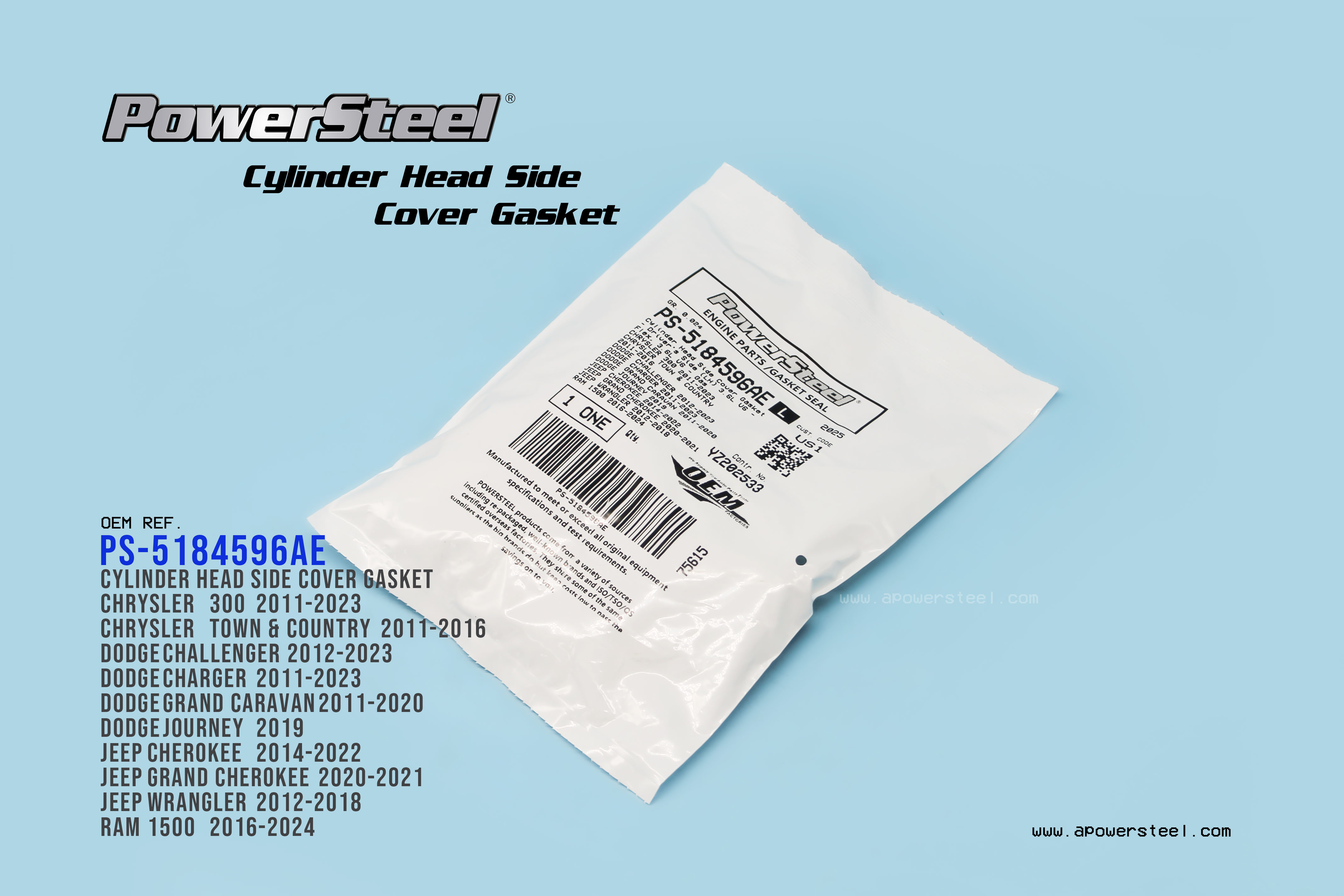 Cylinder Head Side Cover Gasket 5184596AE，711035900，11137300